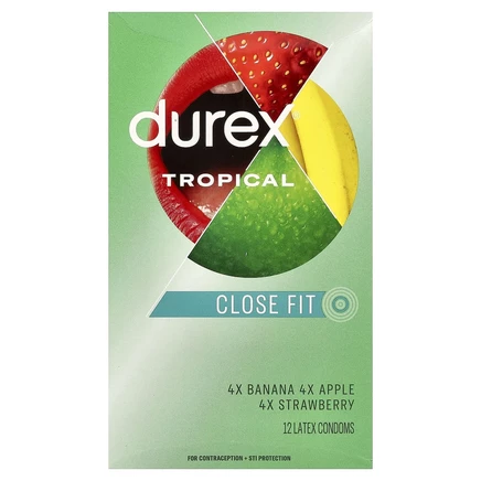 Durex, Tropical, плотное прилегание, 12 шт.