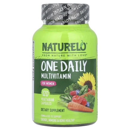 NATURELO, Мультивитаминный комплекс One Daily, для женщин, 120 вегетарианских капсул
