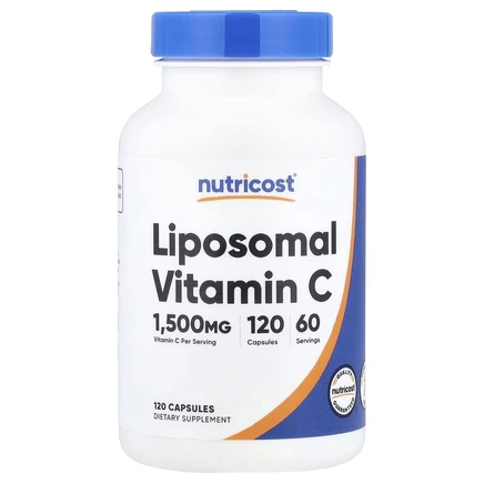 Nutricost, липосомальный витамин C, 120 капсул (750 мг в 1 капсуле)