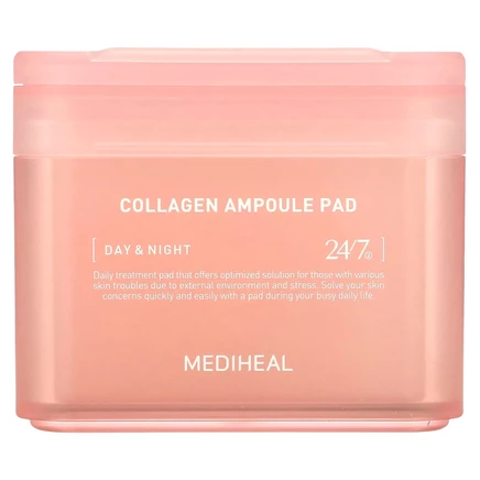 MEDIHEAL, Collagen Ampoule Pad, 100 шт., 170 мл (5,74 жидк. Унции)