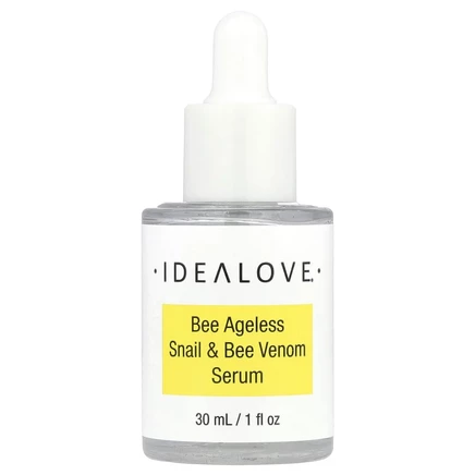 Idealove, Bee Ageless, сыворотка с улиткой и пчелиным ядом, 30 мл (1 жидк. Унция)