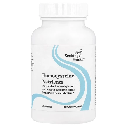 Seeking Health, Homocysteine Nutrients, добавка для поддержания здорового уровня гомоцистеина, 60 вегетарианских капсул