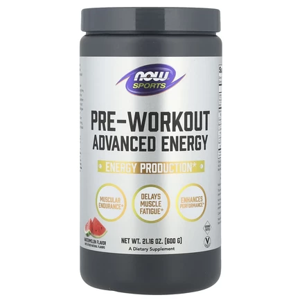 NOW Foods, Sports, перед тренировкой, повышенная энергия, арбуз, 600 г (21,16 унции)