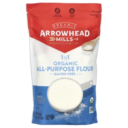 Arrowhead Mills, 1: 1 органическая универсальная мука, без глютена, 567 г (20 унций)
