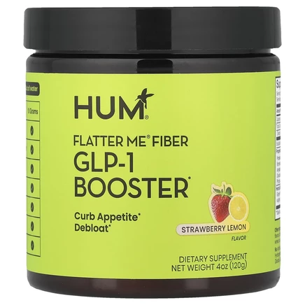 HUM Nutrition, Flater Me®, клетчатка, ГПП-1, со вкусом клубники и лимона, 120 г (4 унции)