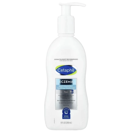 Cetaphil, Eczema, Успокаивающее увлажняющее средство Restoraderm, без отдушек, 296 мл (10 жидк. Унций)