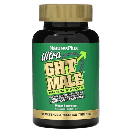 NaturesPlus, Ultra GHT Male, 90 таблеток с замедленным высвобождением