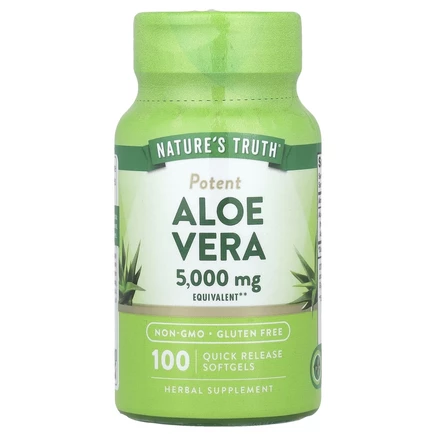 Nature's Truth, Potent, алоэ вера, 5000 мг, 100 капсул быстрого действия