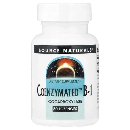 Source Naturals, ферментированный витамин B-1, 13 мг, 60 пастилок