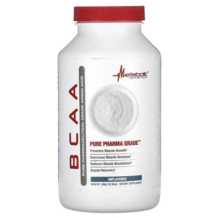 Metabolic Nutrition, BCAA, без добавок, 300 г (10,58 унции)