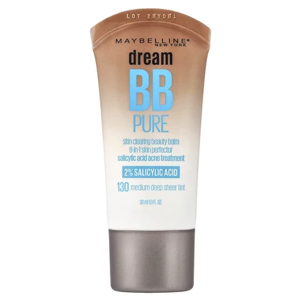 Maybelline, Dream BB Pure, очищающий бальзам для кожи, оттенок 130, темно-прозрачный, 30 мл (1 жидк. унция)