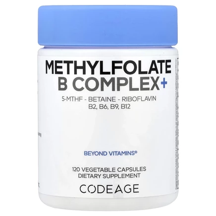 Codeage, комплекс с метилфолатом группы B, 120 капсул
