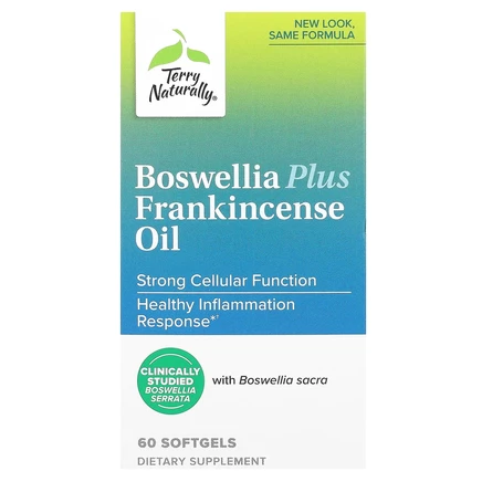 Terry Naturally, Boswellia Plus с маслом ладана, 60 капсул