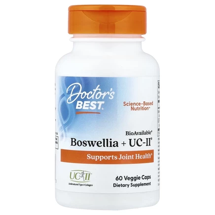 Doctor's Best, босвеллия с UC II, 60 вегетарианских капсул
