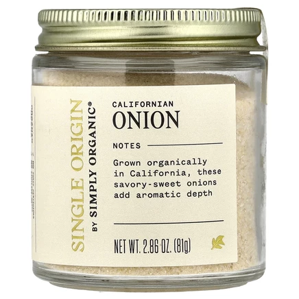 Simply Organic, Single Origin, калифорнийский лук, 81 г (2,86 унции)