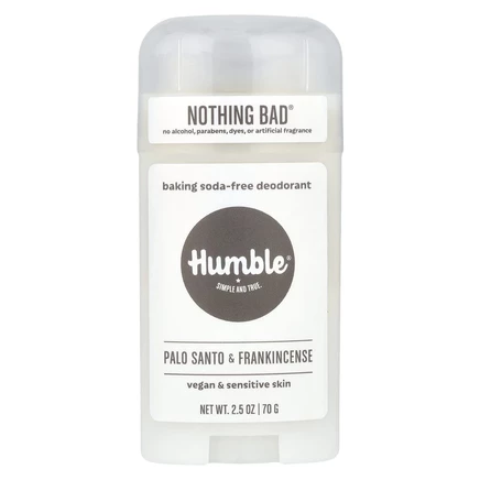 Humble Brands, Дезодорант без пищевой соды, пало санто и ладан, 70 г (2,5 унции)