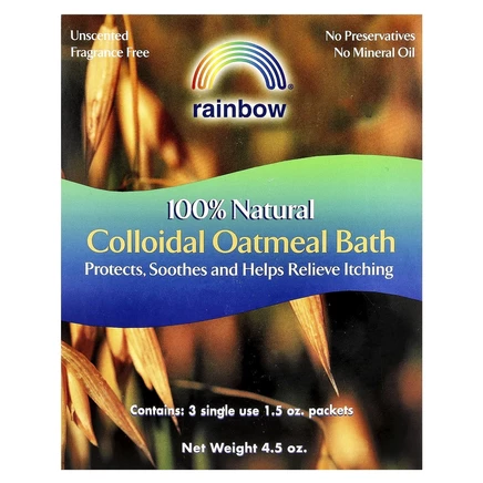 Rainbow Research, 100% натуральная коллоидная овсянка, без запаха, 3 пакетика по 1,5 унции