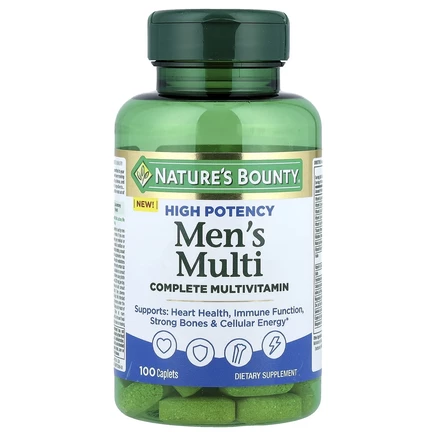 Nature's Bounty, Men's Multi, полноценный мультивитаминный комплекс для мужчин, высокая эффективность, 100 капсул