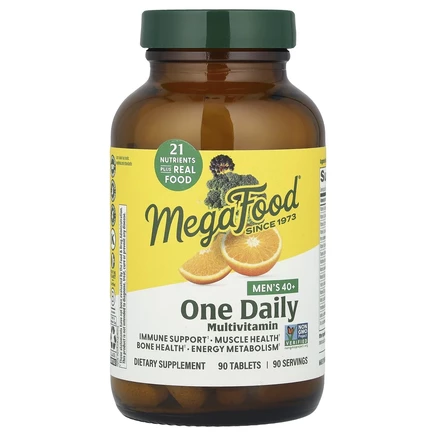 MegaFood, Men Over 40, мультивитамины для мужчин старше 40 лет, для приема один раз в день, 90 таблеток