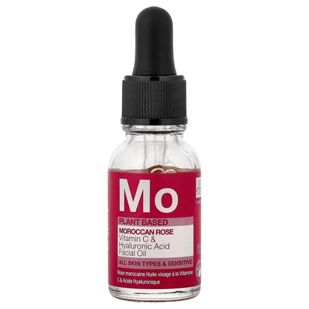 Dr. Botanicals, Марокканская роза, витамин C и масло для лица с гиалуроновой кислотой, для всех типов и чувствительной кожи, 15 мл (0,51 жидк. Унции)