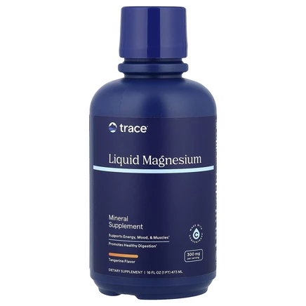 Trace Minerals ®, Жидкий магний, мандарин, 300 мг, 473 мл (16 жидк. Унций)