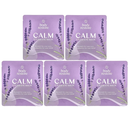 Body Restore, паровая маска для глаз, лаванда, 5 упаковок
