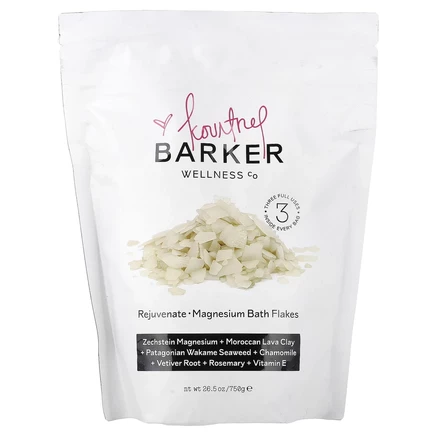 Barker Wellness Co, Rejuvenate, хлопья для ванн с магнием, 750 г (26,5 унции)