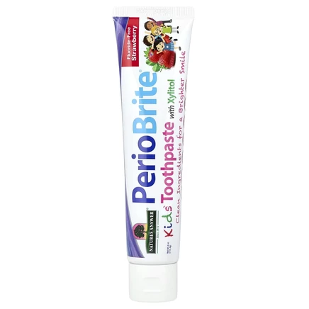 Nature's Answer, PerioBright®, детская зубная паста без фторидов с ксилитолом, клубника, 113,4 г (4 унции)