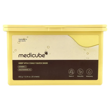 Medicube, Deep Vita C, ежедневная быстрая маска для лица, 30 шт., 350 г (12,34 унции)
