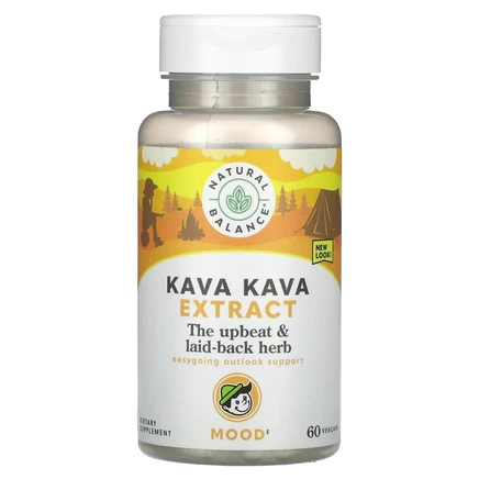 Natural Balance, экстракт кава-кавы, 60 растительных капсул