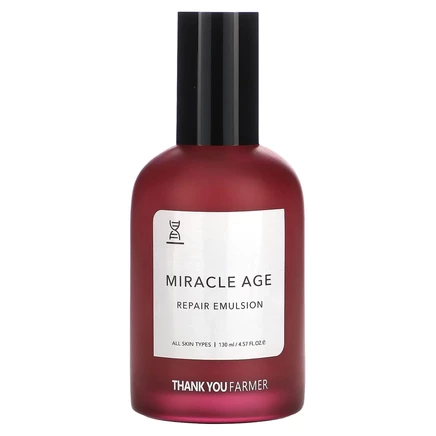 Thank You Farmer, Miracle Age, восстанавливающая эмульсия, 130 мл (4,57 жидк. унции)