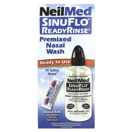 NeilMed, SinuFlo ReadyRinse, смесь для промывания носа, набор из 2 предметов