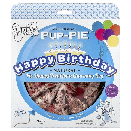 Lazy Dog Cookie, Pup-Pie®, лакомство для собак, с Днем рождения, очаровательный малыш, 142 г (5 унций)