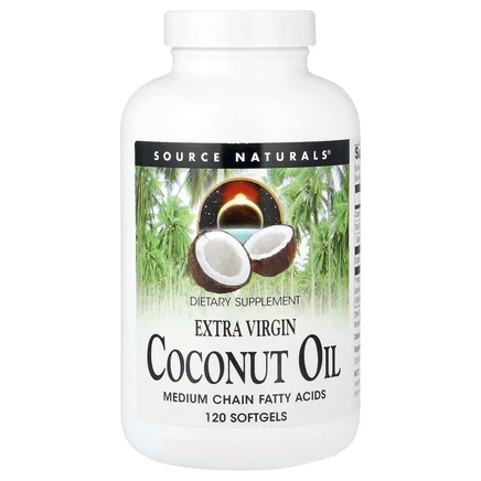 Source Naturals, кокосовое масло высшего качества, 120 капсул