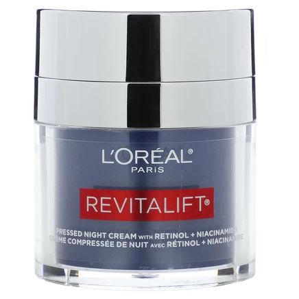 L'Oréal, Revitalift, ночной крем с ретинолом и ниацинамидом, без отдушек, 48 г (1,7 унции)