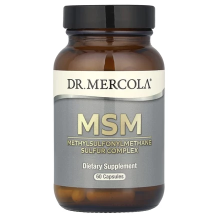 Dr. Mercola, МСМ, комплекс метилсульфонилметана и серы, 60 капсул