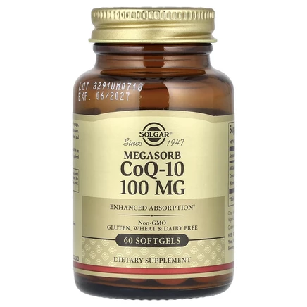 Solgar, Megasorb с коэнзимом Q-10, 100 мг, 60 капсул