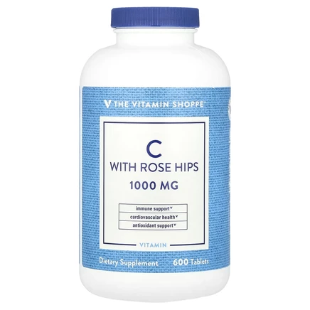 The Vitamin Shoppe, Витамин C с шиповником, 600 таблеток