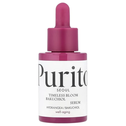 Purito, Bakuchiol Timeless Bloom восстанавливающая сыворотка, 30 мл (1,01 жидк. Унции)