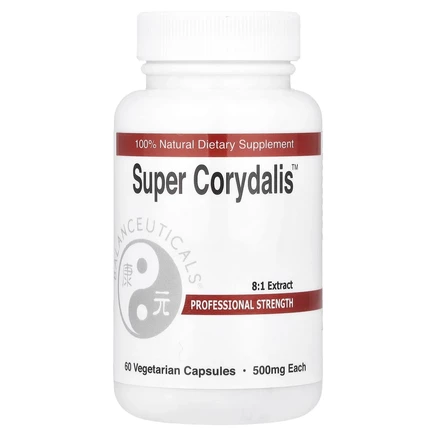 Balanceuticals, Super Corydalis, для профессионального применения, 500 мг, 60 вегетарианских капсул