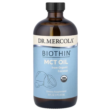 Dr. Mercola, биотин, масло MCT, 473 мл (16 жидк. унций)