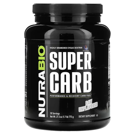 Углеводный порошок NutraBio Super Carb без вкуса, 775 г