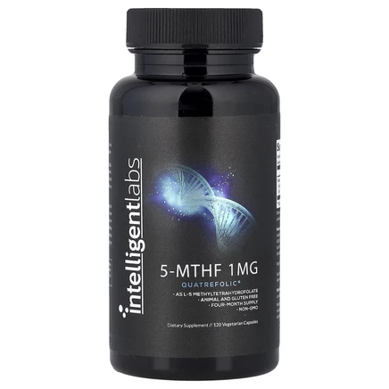 Intelligent Labs, 5-MTHF, 1 мг, 120 растительных капсул
