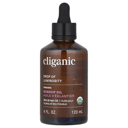 Cliganic, органическое масло из семян шиповника, 120 мл (4 жидк. унции)
