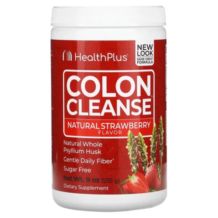 Health Plus, средство для очищения кишечника, натуральная клубника, 255 г (9 унций)