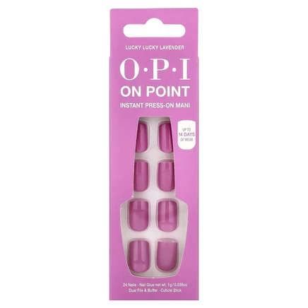 OPI, On Point, мгновенное нанесение, для макияжа, короткая, лаванда, набор из 27 предметов