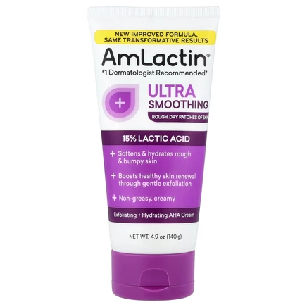 AmLactin, Ultra Smoothing, интенсивно увлажняющий крем, для огрубевшей и сухой кожи, 140 г (4,9 унции)