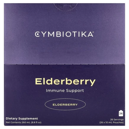 Cymbiotika, Поддержка иммунной системы из бузины, 26 пакетиков по 10 мл (0,3 жидк. Унции)