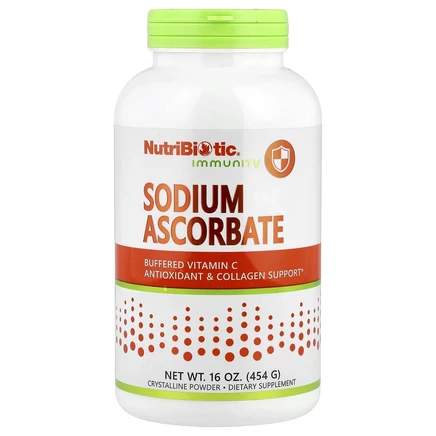 NutriBiotic, Immunity, аскорбат натрия, кристаллический порошок, 454 г (16 унций)