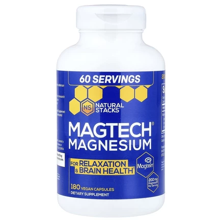 Natural Stacks, Magtech, Magnesium Complex, 180 Vegan Capsules